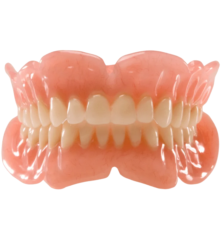 A close up of artificial teeth