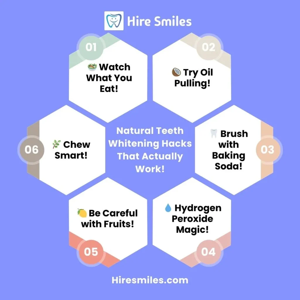 Infographic: Natural teeth whitening hacks